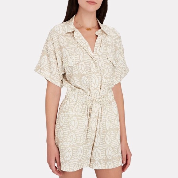 INTERMIX Piper Printed Poplin Romper - Picture 9 of 12